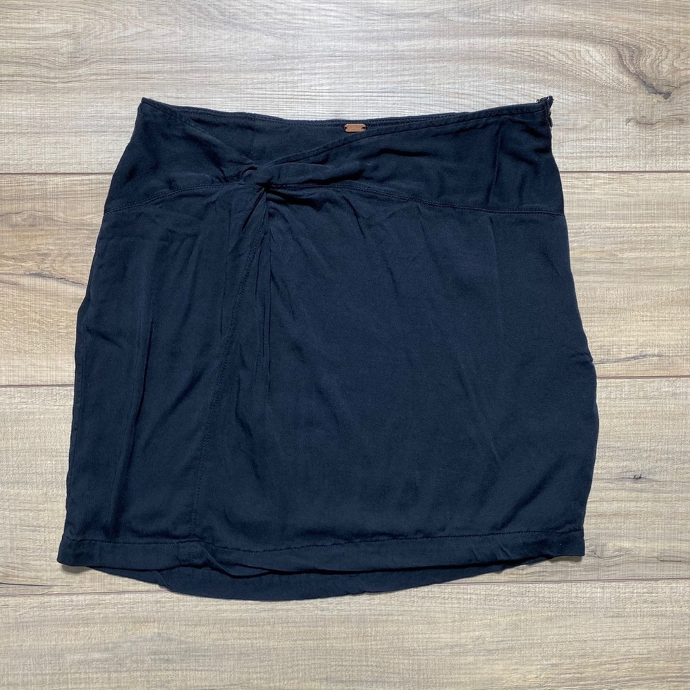 Free People Womens Night Dreamer Twist Mini Skirt Size 12 Black Beauty